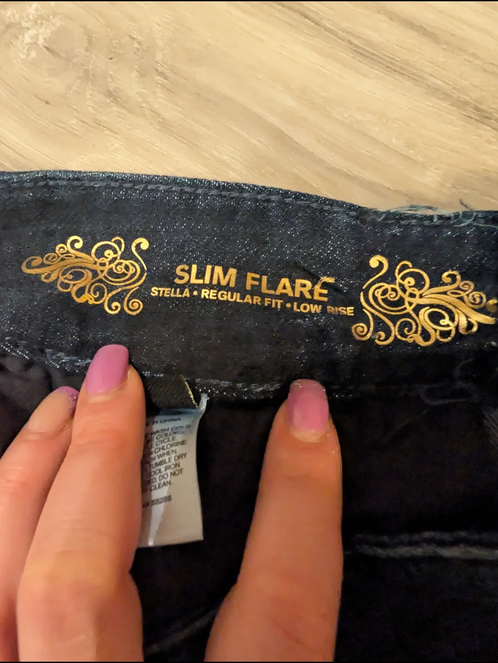 Express Dark Blue Flared Jeans